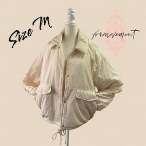 FP Movement Off the Bleachers Jacket in Sea Salt. Size M